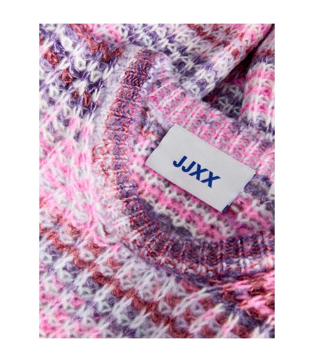 Womens/ladies Space Dye Textured Knit Pullover Purple Rose JJXX-4