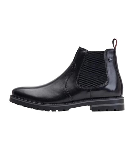 Bottines chelsea cutler homme noir Base London