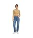 Womens/ladies Feline Slim Long-sleeved Crop T-shirt Incense JJXX-4