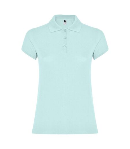 Womens/ladies star polo shirt mint Roly