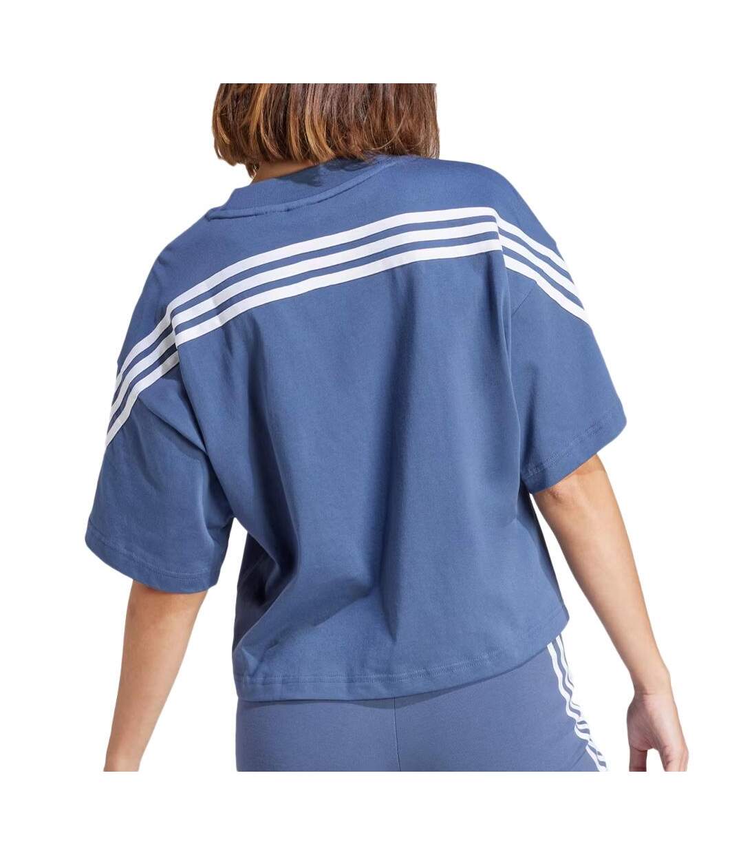 T-shirt bleu femme adidas w fi 3s tee-2