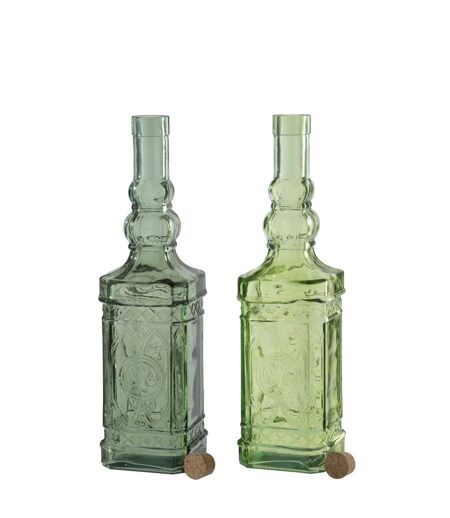 Lot de 2 Bouteilles en Verre Elmo 2L Vert