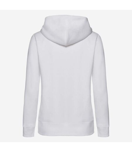 Fruit Of The Loom Ladies Lady-Fit Hooded Sweatshirt Jacket (White)