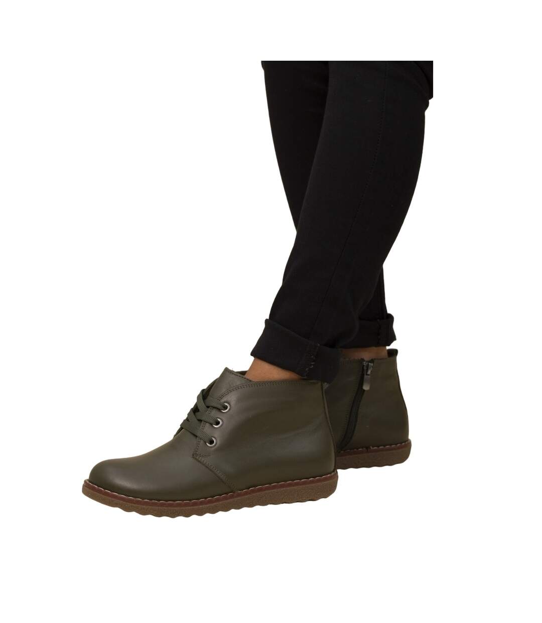 Bottines claire femme vert Lunar-4