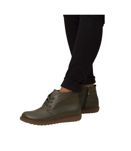 Bottines claire femme vert Lunar