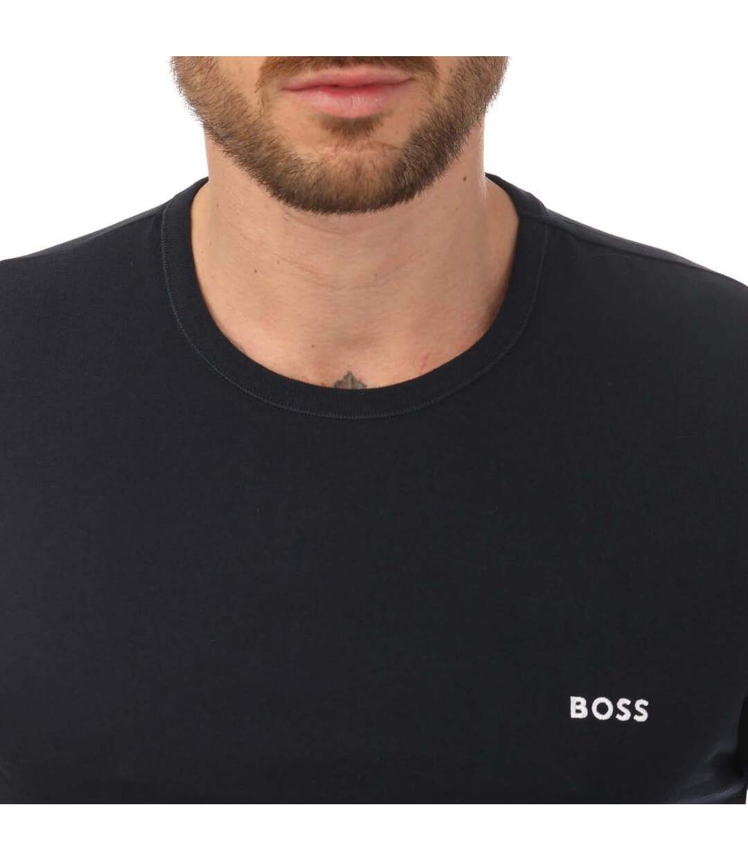 Pack Of 3  Mens Logo T-shirt  Black Navy Red Hugo-3