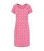 Robe Motif/style Bleuet Femme Rose Blanc Lazy Jacks-1