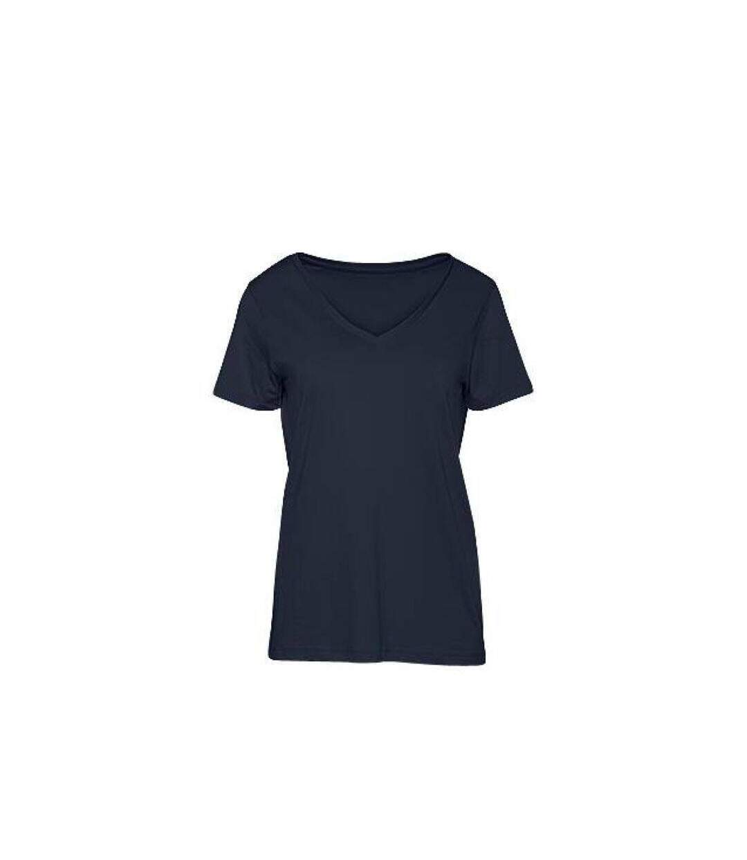 Tee-shirt col V en coton bio FEMME B&C COLLECTION