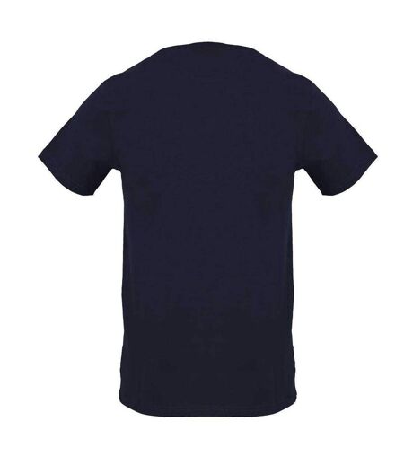 T-shirt Who Will Wield The Shield? Homme Bleu Marine Captain America