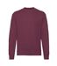 Mens classic drop shoulder sweatshirt burgundy Fruit of the Loom