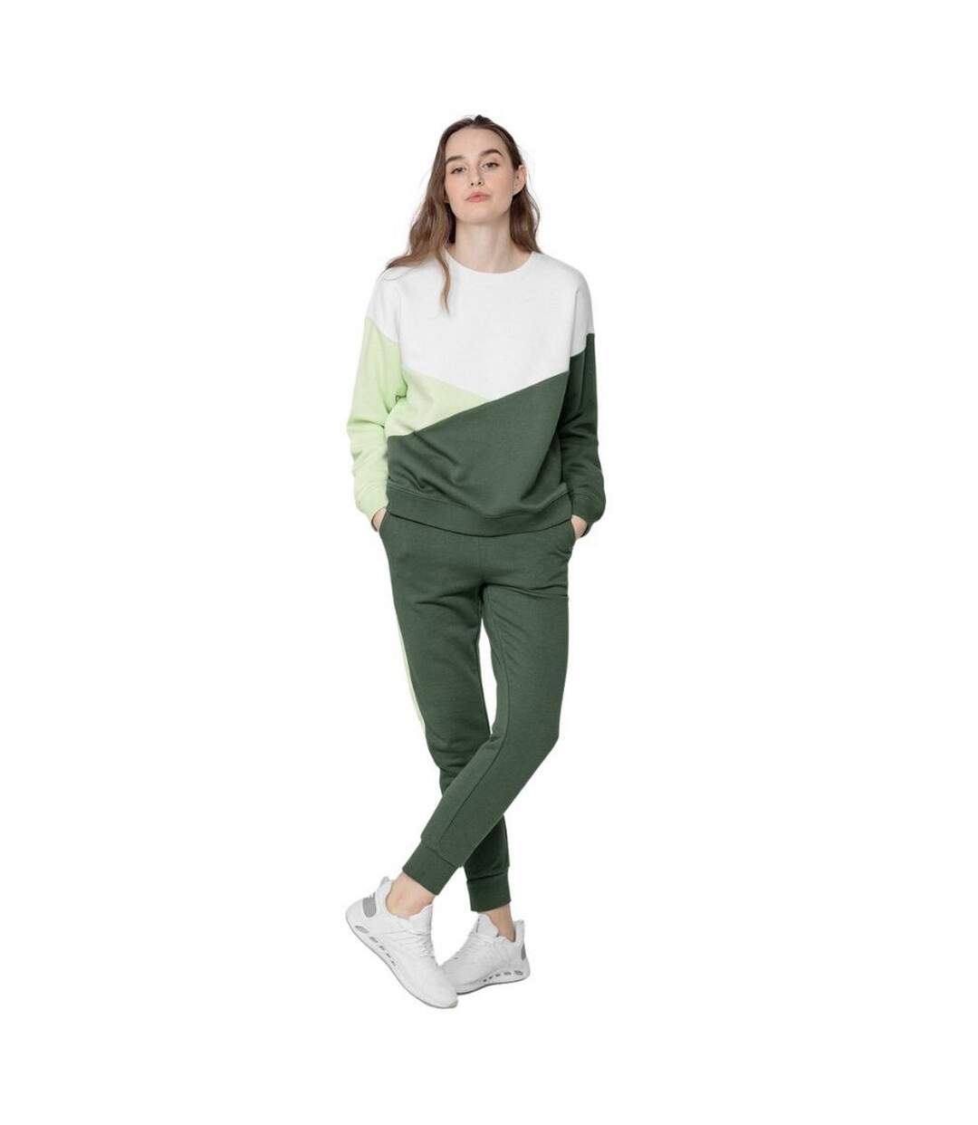Sweat H4l22 Bld013 Femme Blanc Vert Gris 4F-4