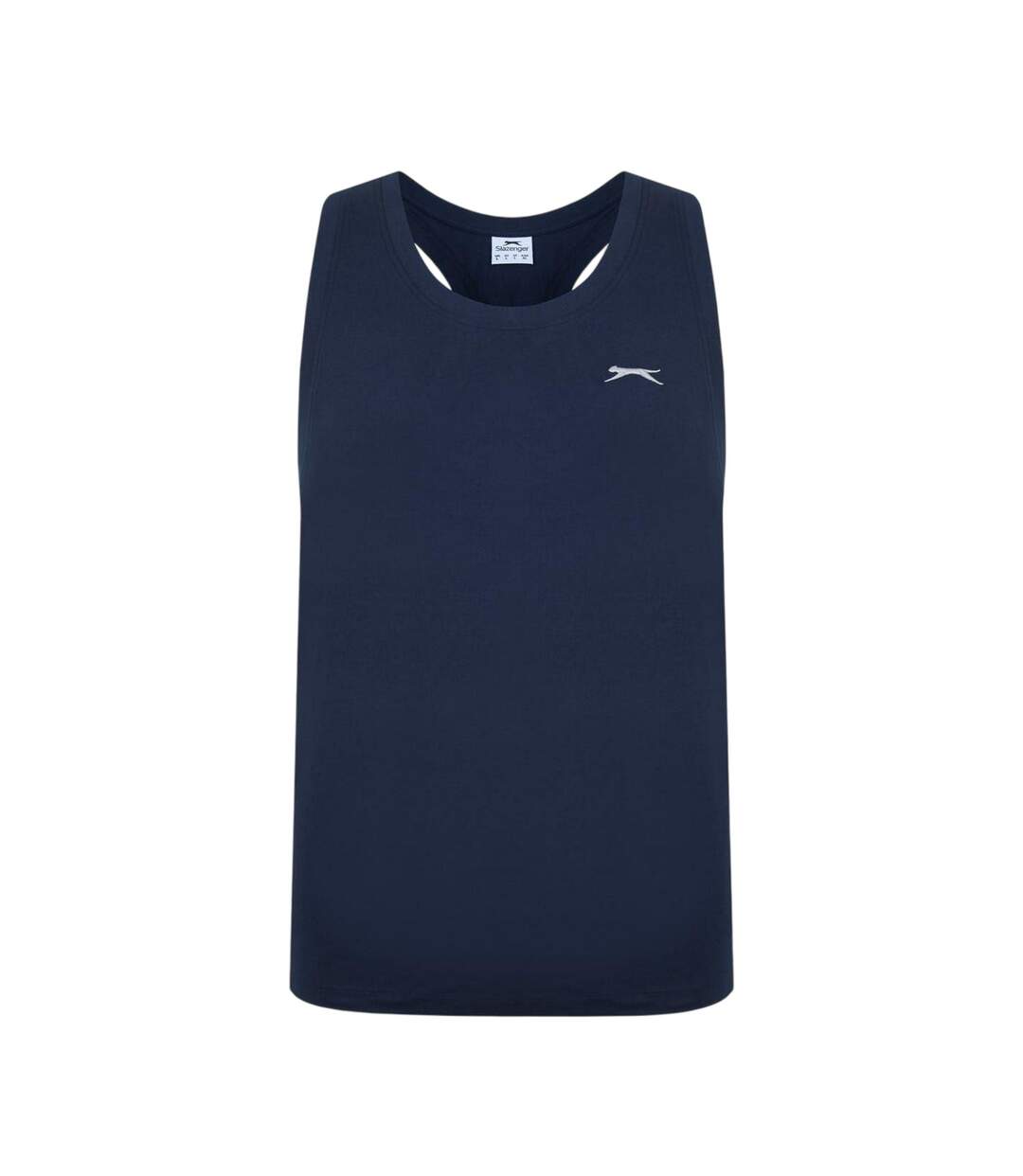 Mens Cotton Sleeveless Vest Top Navy Slazenger-1