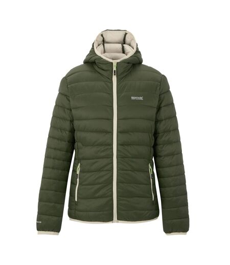 Womens/ladies Marizion Hooded Padded Jacket Olive Night Light Vanilla Regatta