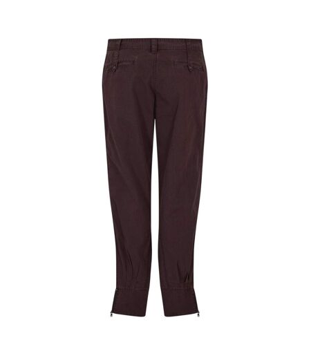Womens/ladies Straight Leg Trousers Brown Puma