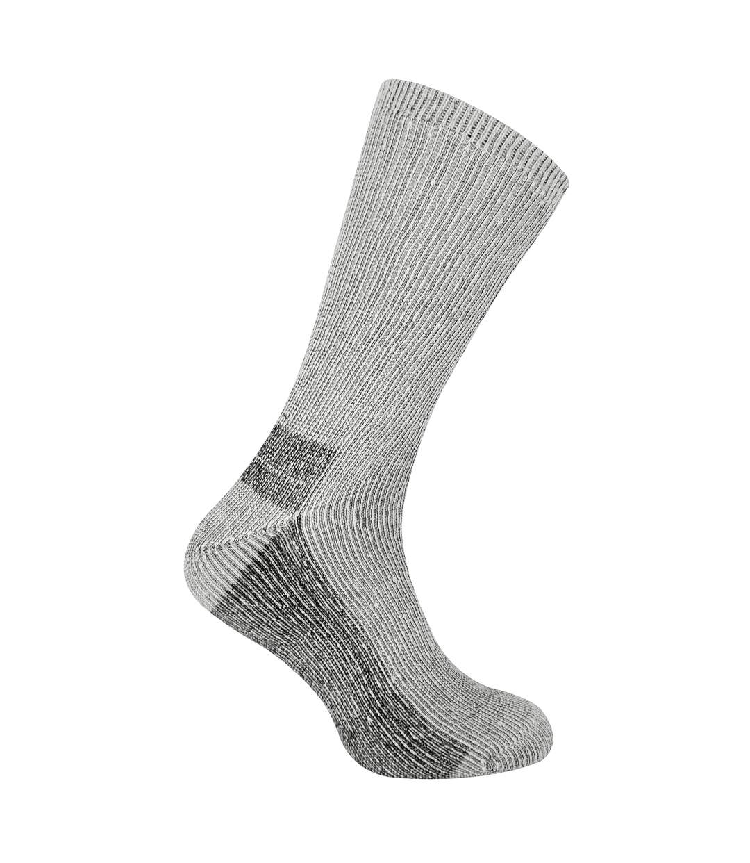 Mens 6 Pairs Multipack Crew Wool Socks: Reinforced Heel & Toe-3
