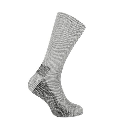 Mens 6 Pairs Multipack Crew Wool Socks: Reinforced Heel & Toe