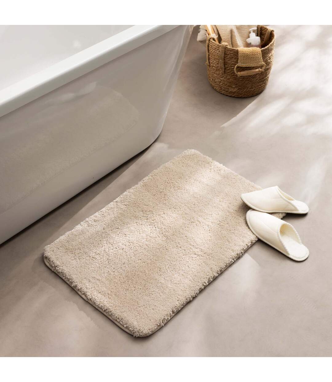 Tapis de Bain en Microfibre Mael 50x80cm Sable-5