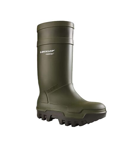 Adults unisex purofort thermo plus full safety wellies green Dunlop