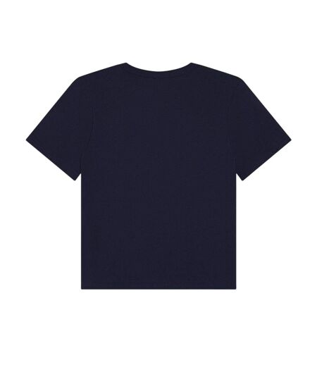 Womens/ladies Heavy Duty Boxy T-shirt Navy Bella + Canvas