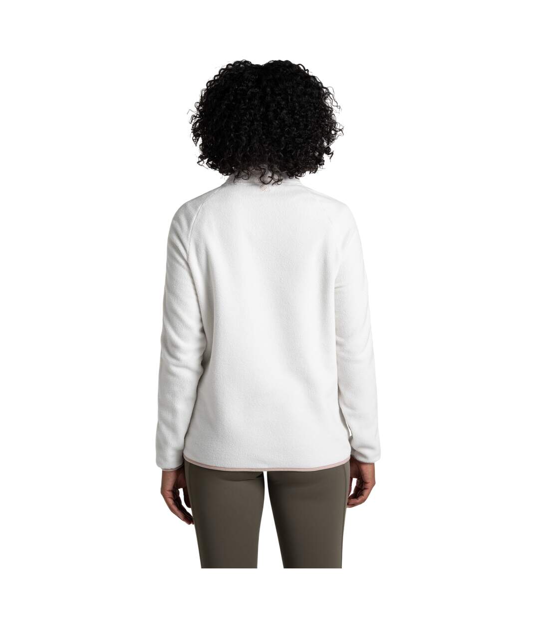 Haut Polaire À Col Montant Zippé Femme Blanc Cassé Craghoppers-3