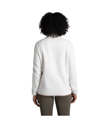 Haut Polaire À Col Montant Zippé Femme Blanc Cassé Craghoppers