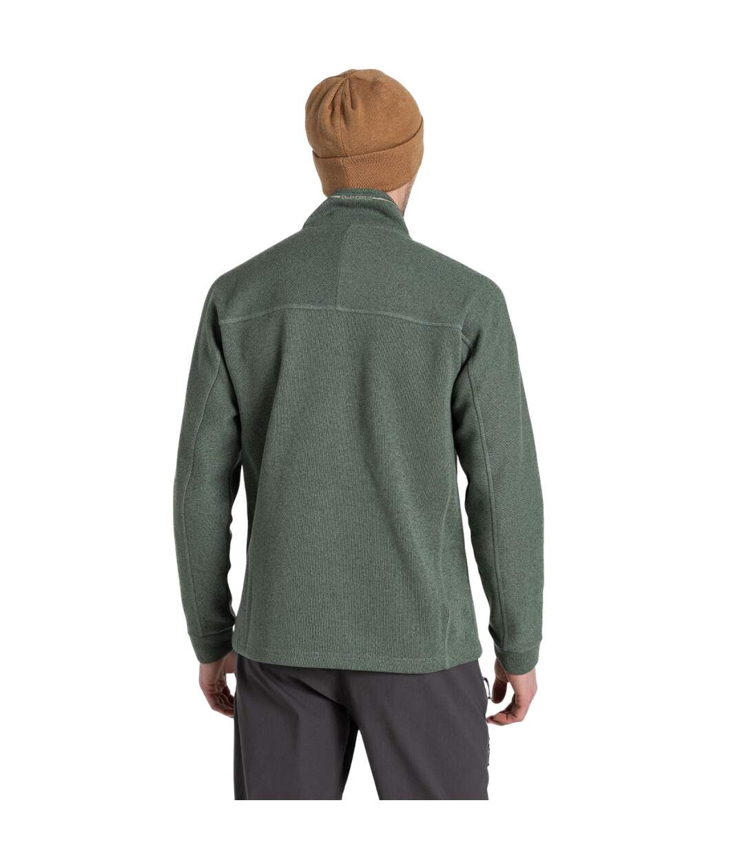 Mens torney ii marl half zip fleece top laurel green Craghoppers-2