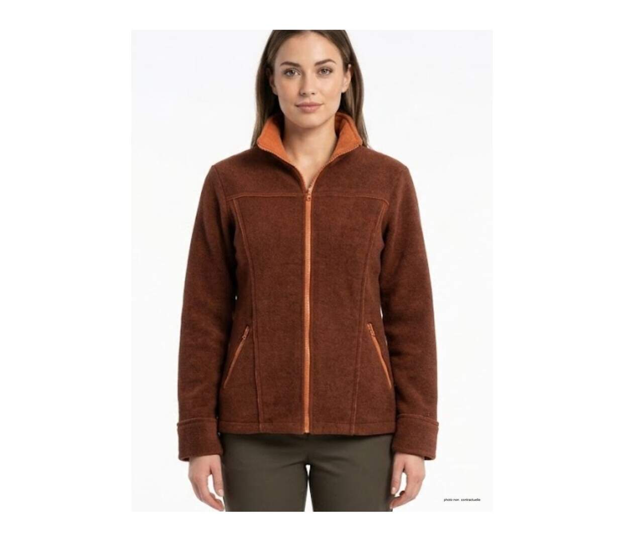 Veste Zippée Femme RIGA2M Marron/Orange - Chaleur & Énergie (Mayflower)-1