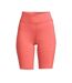 Womens/ladies High Waist Skinny Cycling Shorts Deep  Coral-2