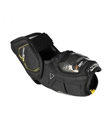 Childrens/kids Supreme M5 Pro Hockey Elbow Pads M Black Yellow Bauer