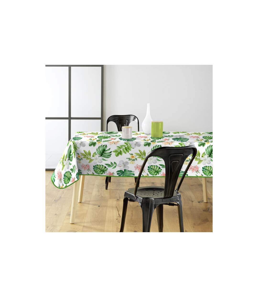Nappe Toile Cirée Baleares 140x240cm Vert-1
