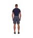 Short de course à logo rb sport pour hommes gris foncé chiné Raging Bull