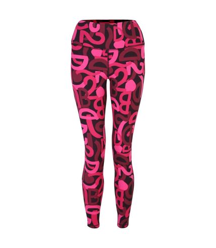 Dare 2B Womens/Ladies Influential Graffiti Lightweight Leggings (Pure Pink) - UTRG9482
