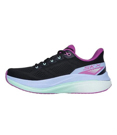 Womens/ladies Max Cushioning Propulsion Trainers Black Purple Skechers