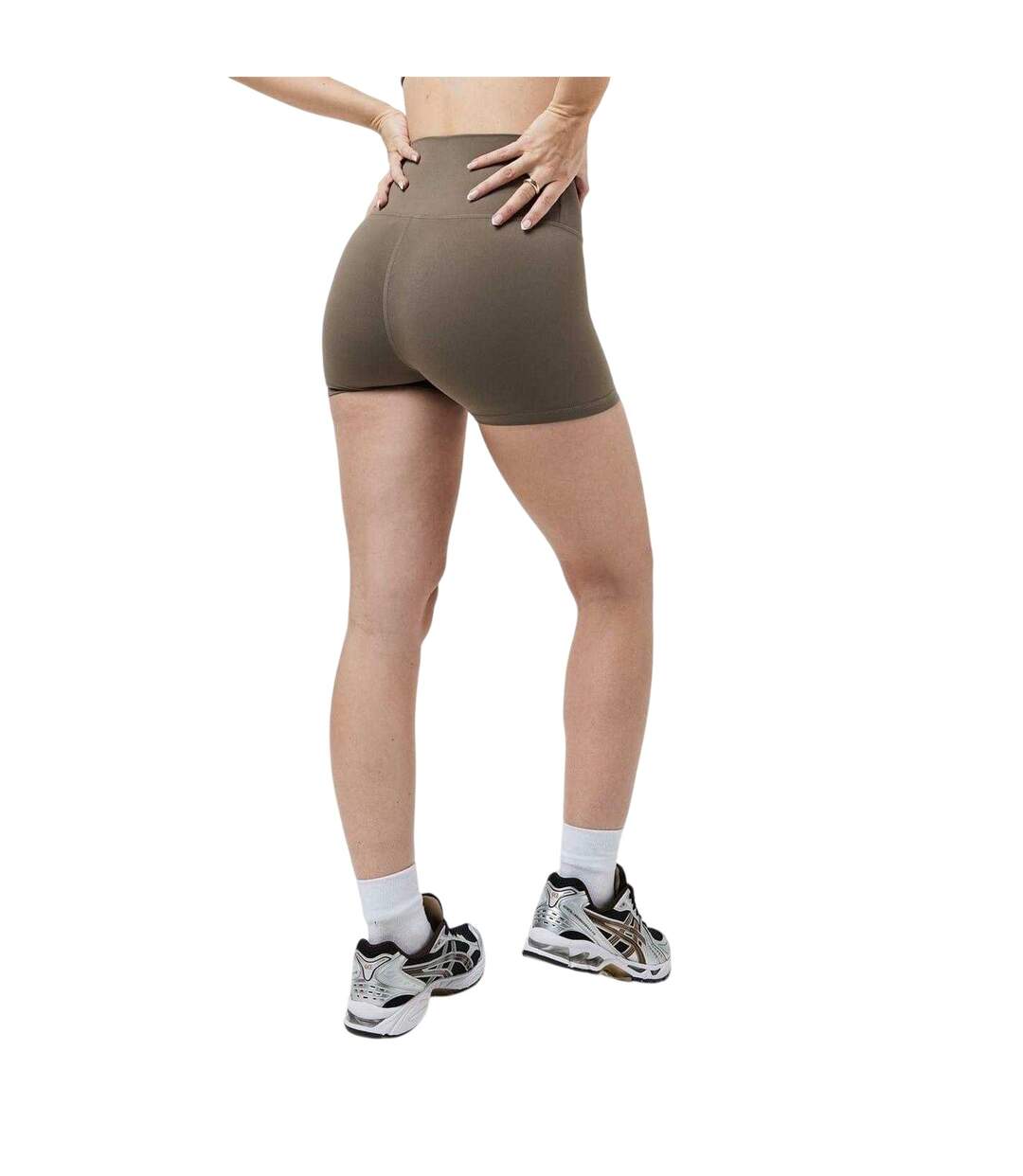 Womens/ladies Slim Shorts Ash USA-4