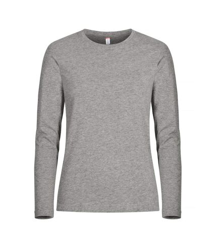 Clique Womens/Ladies Melange Long-Sleeved T-Shirt (Gray) - UTUB427