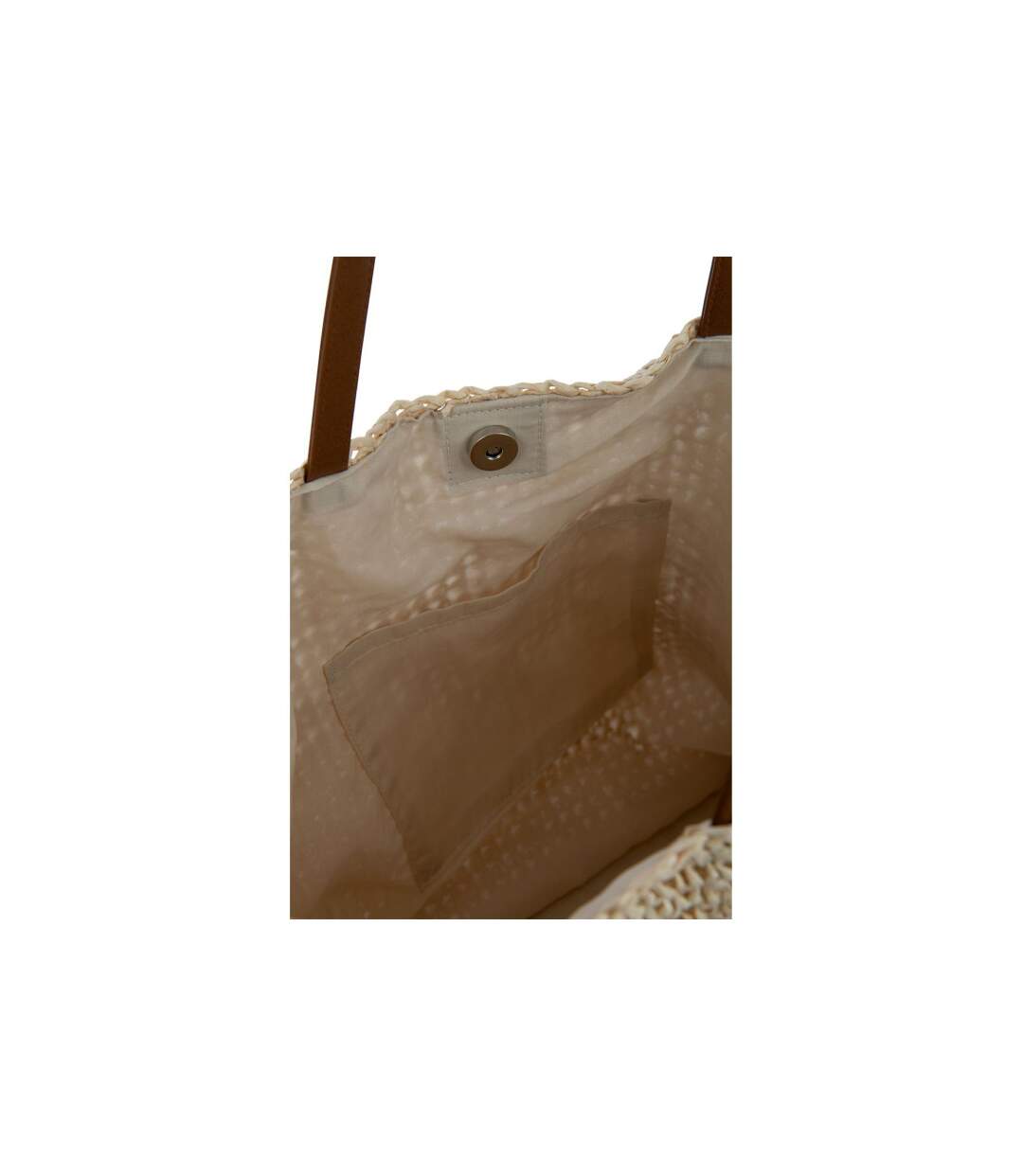 Sac de Plage Coquillages & Plumes Manel 34cm Naturel-2