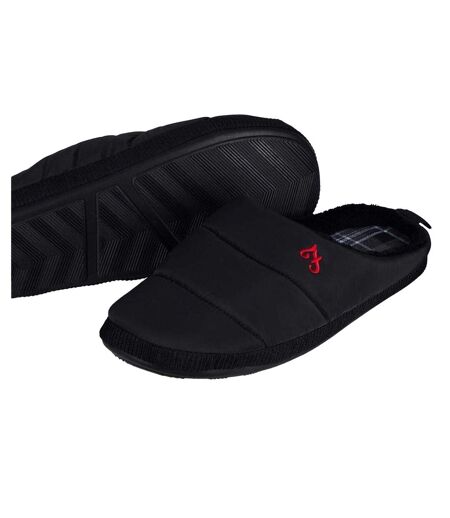 Chaussons Mules Homme Noir Farah