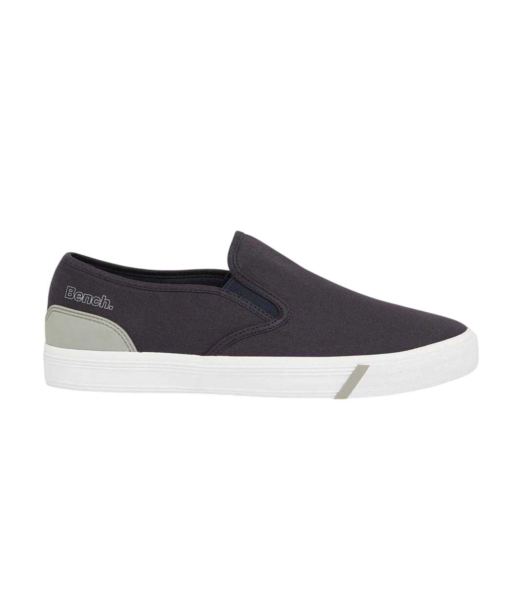 Mens Plain Slip-on Flat Trainers Navy Bench-3