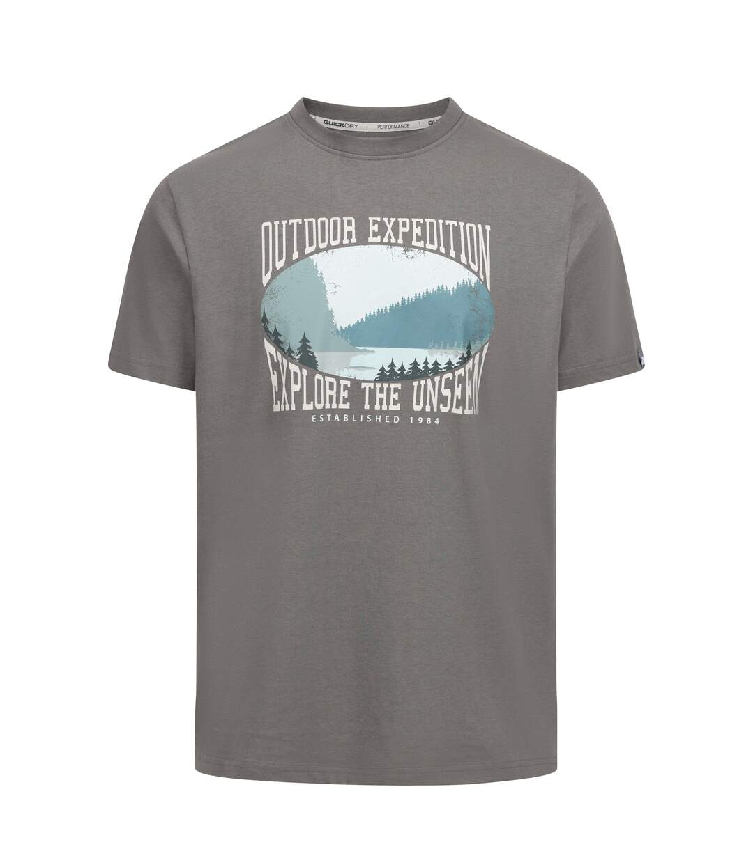 Mens Gallon Casual T-shirt Green Smoke Trespass-1