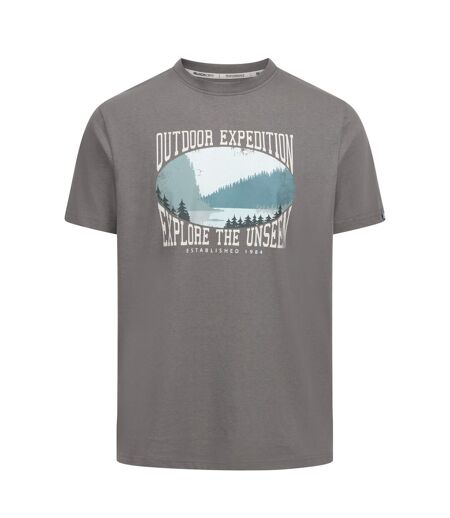 Mens Gallon Casual T-shirt Green Smoke Trespass