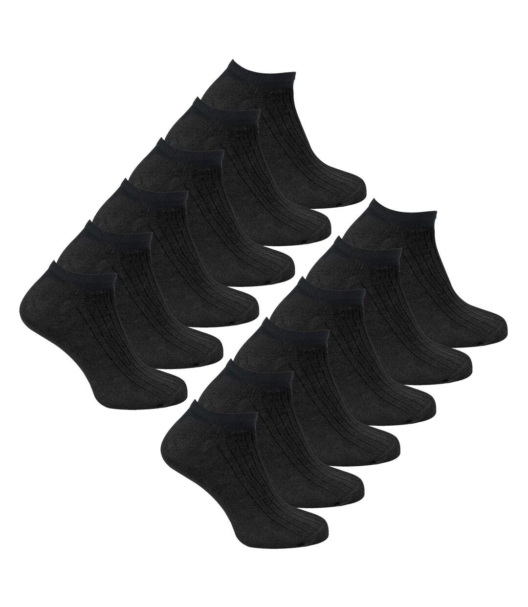 12 Pack Mens 100% Cotton Trainer Socks-1