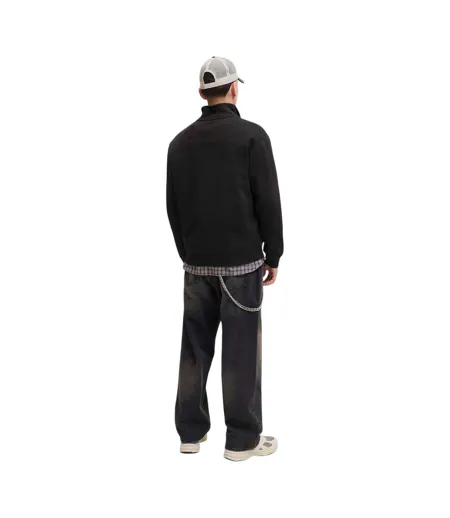 Mens High Collar Sweatshirt Black Jack And Jones