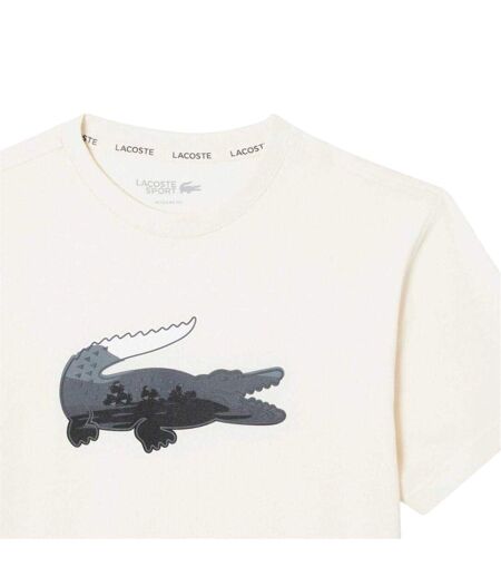 T-shirt Motif/style Imprimé Crocodile Homme Blanc Lacoste