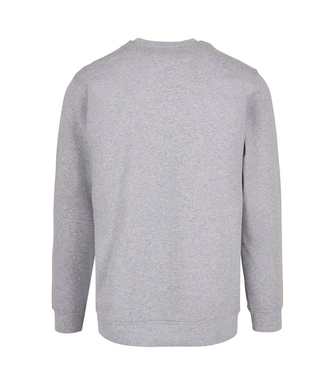 Sweat-shirt À Col Ras Du Cou De Base Pour Hommes Gris Chiné Build Your Brand-2