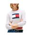 Pull gris femme tommy hilfiger tjw sparkle flag-1