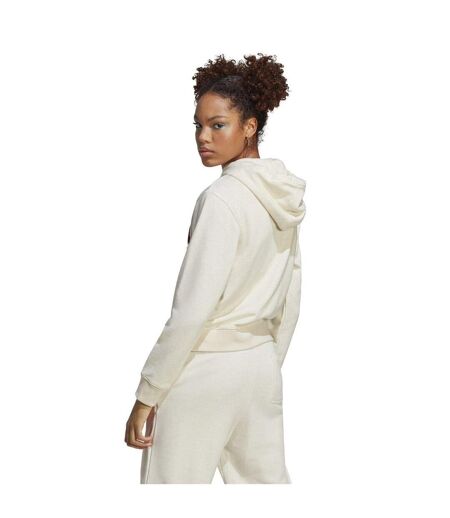 Sweat À Capuche Motif/style Lettrage Femme Beige Adidas