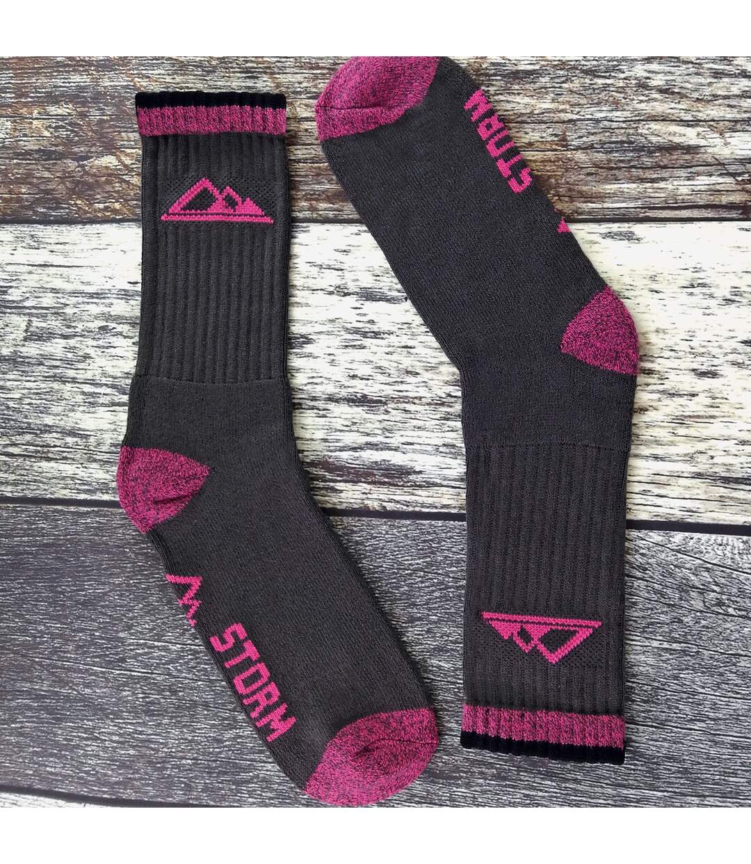 3 Pr Chaussettes Randonnée Femme Coton Respirantes-5