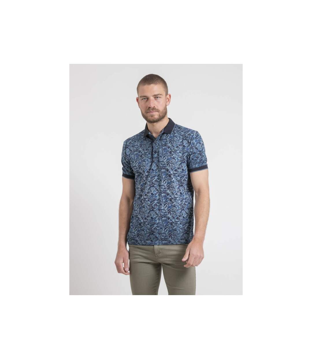 Polo manches courtes pur coton motifs PEPITONG-1