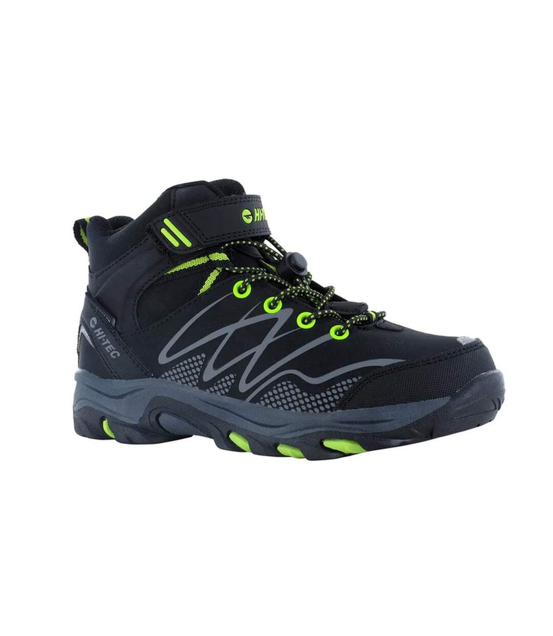 Bottines de marche blackout garçon noir / vert clair Hi-Tec-4