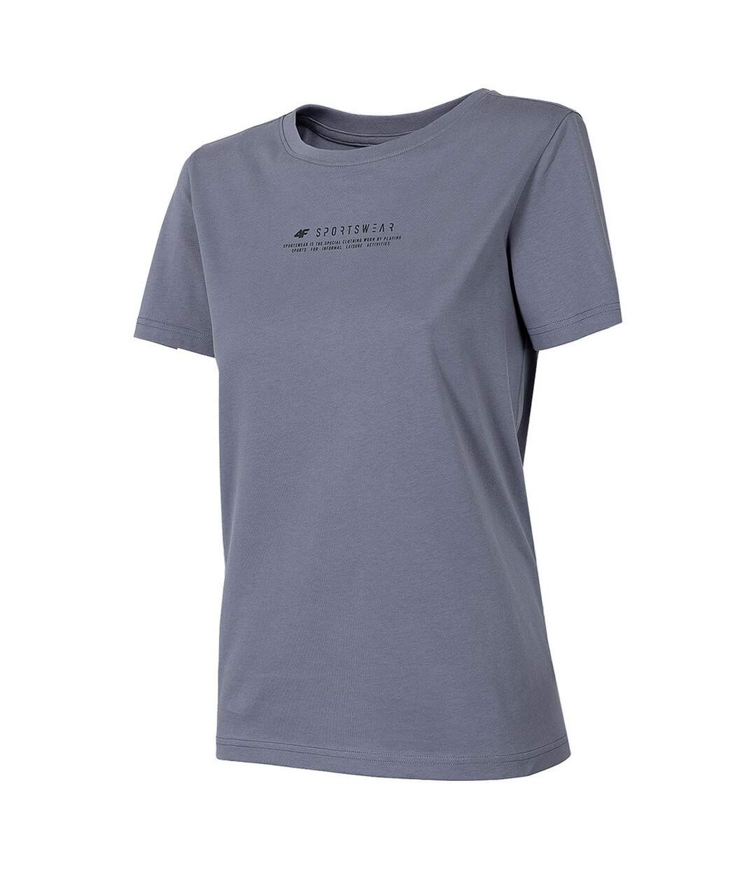 T-shirt H4z22 Tsd019 Femme Gris 4F-2